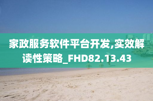 家政服务软件平台开发,实效解读性策略_FHD82.13.43