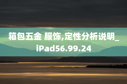 箱包五金 服饰,定性分析说明_iPad56.99.24