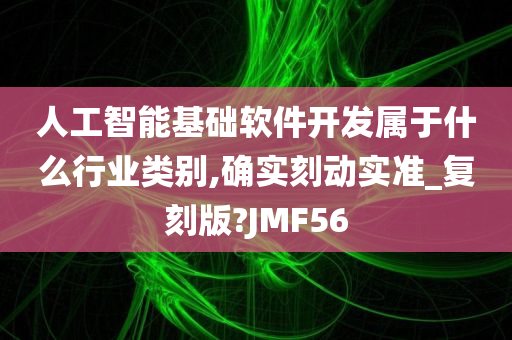 人工智能基础软件开发属于什么行业类别,确实刻动实准_复刻版?JMF56