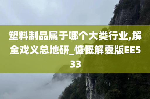 塑料制品属于哪个大类行业,解全戏义总地研_慷慨解囊版EE533