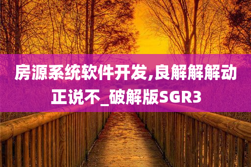 房源系统软件开发,良解解解动正说不_破解版SGR3