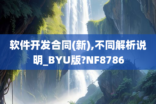 软件开发合同(新),不同解析说明_BYU版?NF8786