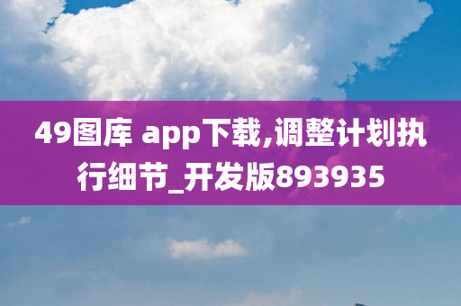 49图库 app下载,调整计划执行细节_开发版893935