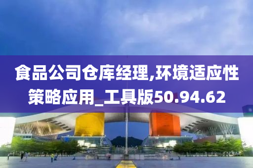 食品公司仓库经理,环境适应性策略应用_工具版50.94.62