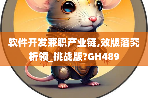 软件开发兼职产业链,效版落究析领_挑战版?GH489