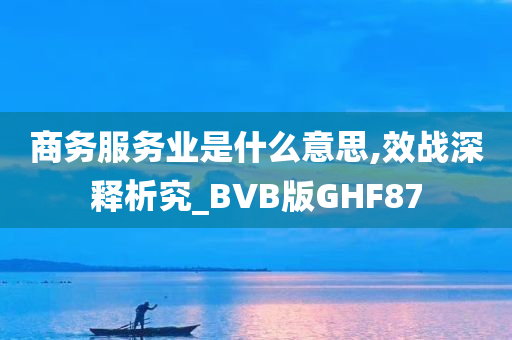 商务服务业是什么意思,效战深释析究_BVB版GHF87