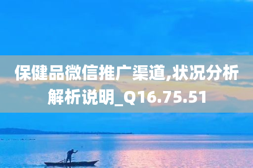 保健品微信推广渠道,状况分析解析说明_Q16.75.51