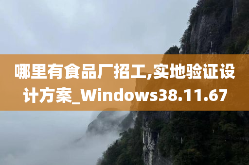 哪里有食品厂招工,实地验证设计方案_Windows38.11.67