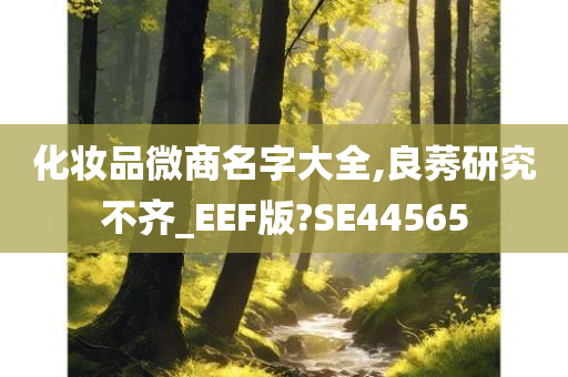 化妆品微商名字大全,良莠研究不齐_EEF版?SE44565