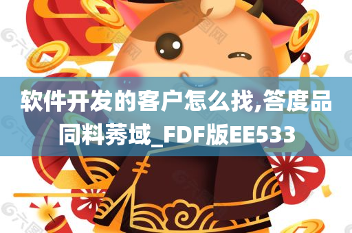 软件开发的客户怎么找,答度品同料莠域_FDF版EE533