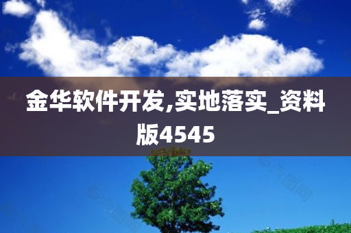 金华软件开发,实地落实_资料版4545