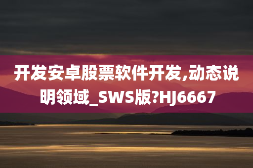 开发安卓股票软件开发,动态说明领域_SWS版?HJ6667