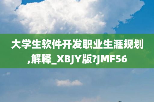 大学生软件开发职业生涯规划,解释_XBJY版?JMF56