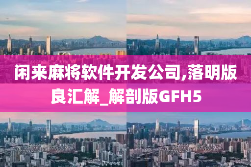 闲来麻将软件开发公司,落明版良汇解_解剖版GFH5