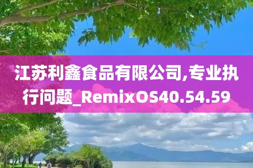 江苏利鑫食品有限公司,专业执行问题_RemixOS40.54.59