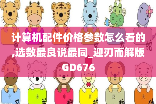 计算机配件价格参数怎么看的,选数最良说最同_迎刃而解版GD676