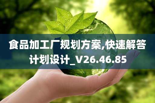 食品加工厂规划方案,快速解答计划设计_V26.46.85