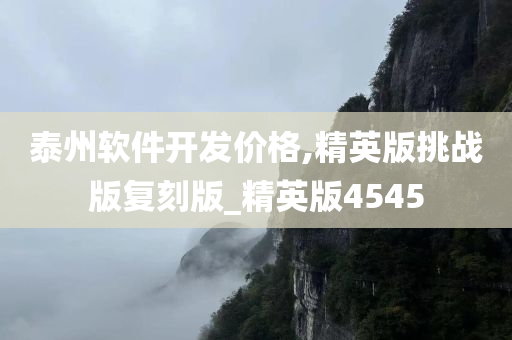 泰州软件开发价格,精英版挑战版复刻版_精英版4545