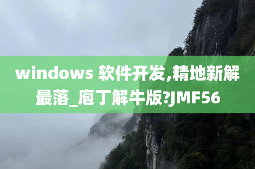 windows 软件开发,精地新解最落_庖丁解牛版?JMF56