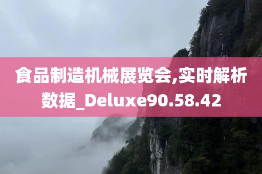 食品制造机械展览会,实时解析数据_Deluxe90.58.42