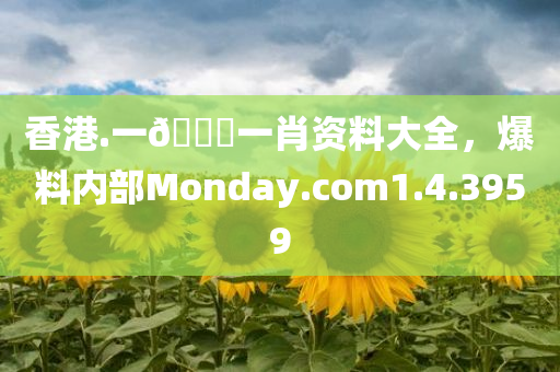 香港.一🐎一肖资料大全，爆料内部Monday.com1.4.3959