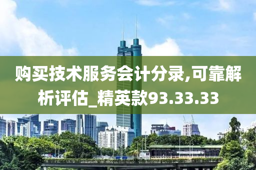 购买技术服务会计分录,可靠解析评估_精英款93.33.33