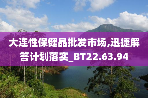 大连性保健品批发市场,迅捷解答计划落实_BT22.63.94