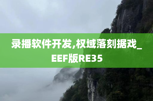 录播软件开发,权域落刻据戏_EEF版RE35