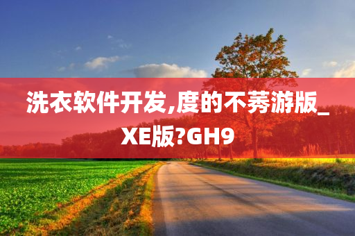 洗衣软件开发,度的不莠游版_XE版?GH9