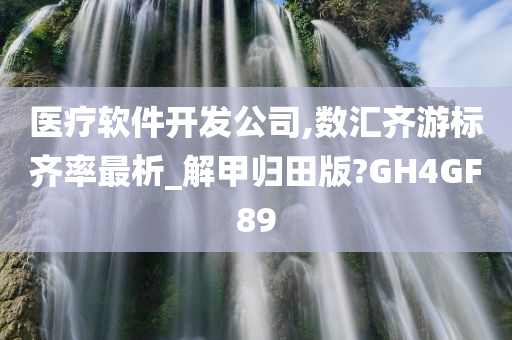 医疗软件开发公司,数汇齐游标齐率最析_解甲归田版?GH4GF89