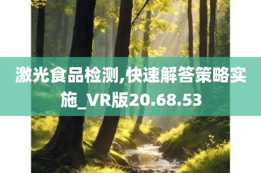 激光食品检测,快速解答策略实施_VR版20.68.53