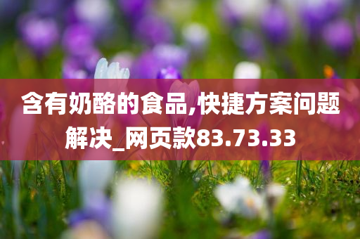 含有奶酪的食品,快捷方案问题解决_网页款83.73.33