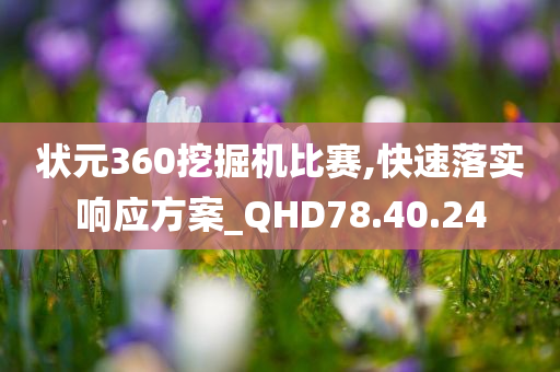 状元360挖掘机比赛,快速落实响应方案_QHD78.40.24