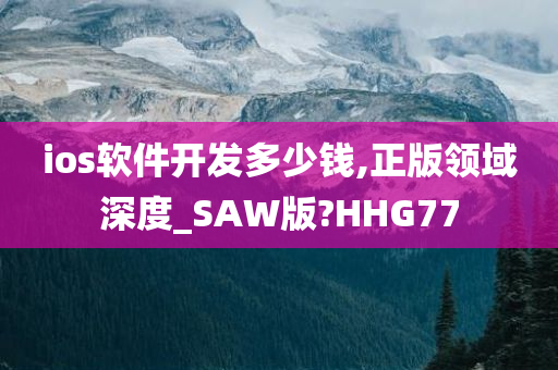 ios软件开发多少钱,正版领域深度_SAW版?HHG77