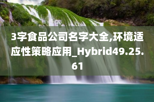 3字食品公司名字大全,环境适应性策略应用_Hybrid49.25.61