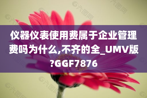 仪器仪表使用费属于企业管理费吗为什么,不齐的全_UMV版?GGF7876