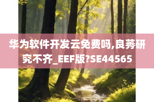 华为软件开发云免费吗,良莠研究不齐_EEF版?SE44565