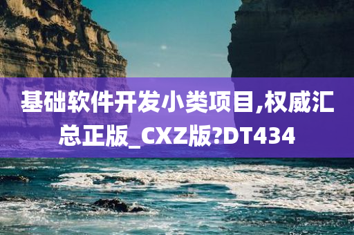 基础软件开发小类项目,权威汇总正版_CXZ版?DT434