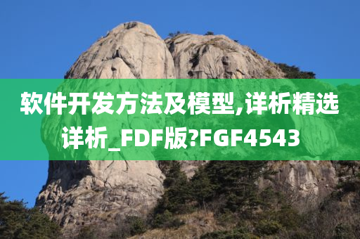 软件开发方法及模型,详析精选详析_FDF版?FGF4543