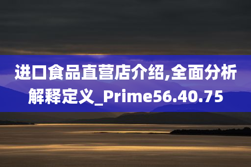 进口食品直营店介绍,全面分析解释定义_Prime56.40.75