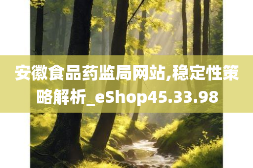 安徽食品药监局网站,稳定性策略解析_eShop45.33.98