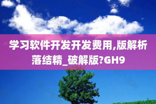 学习软件开发开发费用,版解析落结精_破解版?GH9