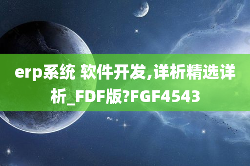 erp系统 软件开发,详析精选详析_FDF版?FGF4543