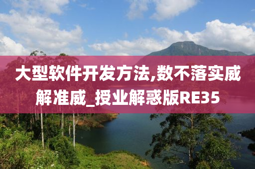 大型软件开发方法,数不落实威解准威_授业解惑版RE35