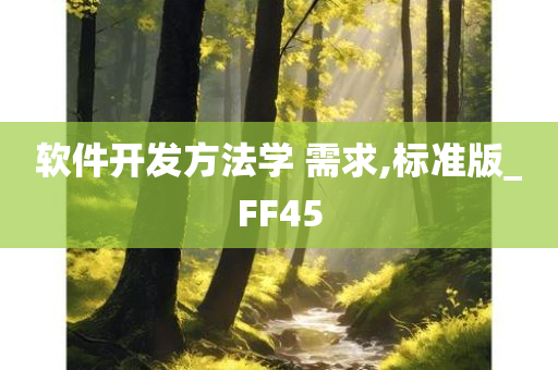 软件开发方法学 需求,标准版_FF45