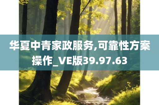 华夏中青家政服务,可靠性方案操作_VE版39.97.63