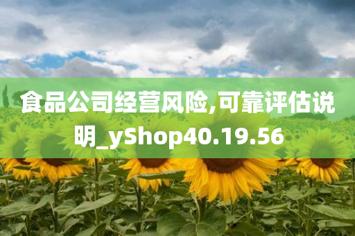 食品公司经营风险,可靠评估说明_yShop40.19.56