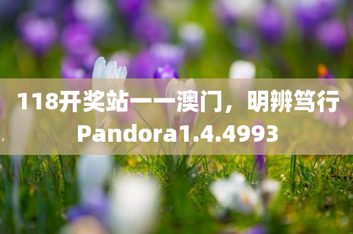 118开奖站一一澳门，明辨笃行Pandora1.4.4993