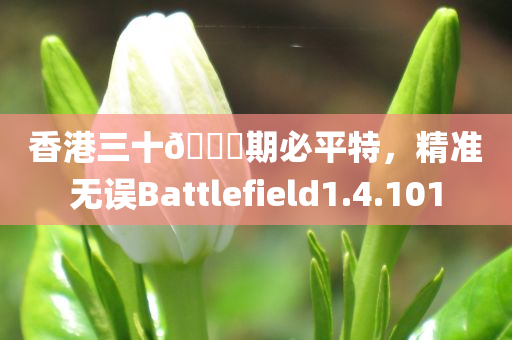 香港三十🐎期必平特，精准无误Battlefield1.4.101