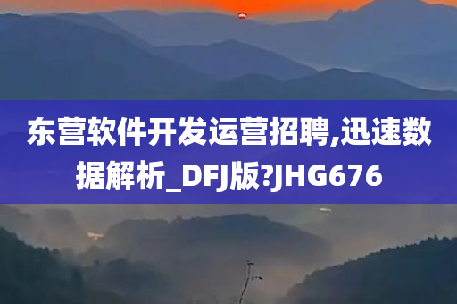 东营软件开发运营招聘,迅速数据解析_DFJ版?JHG676